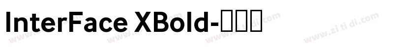 InterFace XBold字体转换